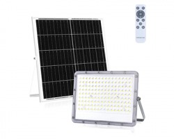 Aigostar Lampada LED Flood light da esterno 200W 6500K con pannello solare monocristallino