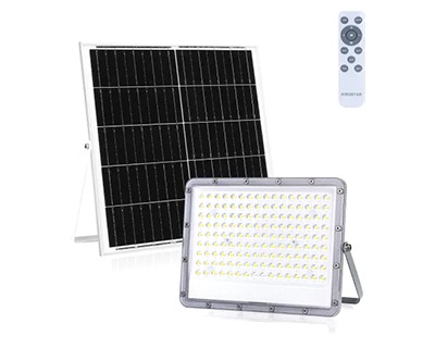 Aigostar Lampada LED Flood light da esterno 200W 6500K con pannello solare  monocristallino - OFBA srl