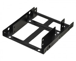 Frame di montaggio per 2 HDD/SSD 2.5" su alloggiamenti 3.5" con viti - color