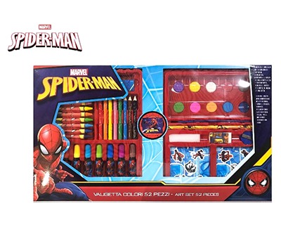 Valigetta Con Colori Di Spiderman Set Per Colorare Gioco Per Bambini 52  Pezzi 