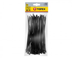 Topex 44E976 Fascette stringicavo 3.6 x 200mm, nere, confezione 100 pezzi