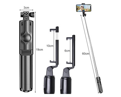 Acquista Bastone Selfie Portatile Estensibile, Telecomando Bluetooth, Treppiede Integrato, Treppiede Autoscatto Integrato, Supporto Per Telefono Cellulare, Telecomando Per Selfie In Italia A Partire Da 5.98 - Foto 2