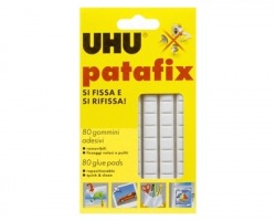 Uhu D1620 Patafix bianco 80 gommine adesive rimovibili, riutilizzabili - 1pz