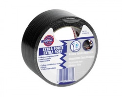 Eurocel 031706357 Nastro in tela politenata, misure 50mm x 25m, colore nero