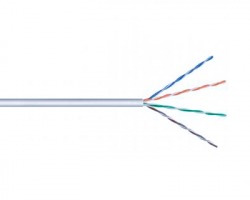Cavo di rete solido UTP Cat.5E (CCA) AWG24 matassa 305 m, classe ECA - colore grigio