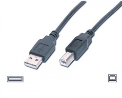 Cavo USB 2.0 A - B 3mt, nero