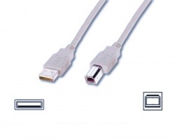 Cavo USB 2.0 A - B 1.8mt, grigio