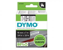 Dymo S0720830 Nastro poliestere D1 nero su bianco 19mm. x 7mt.