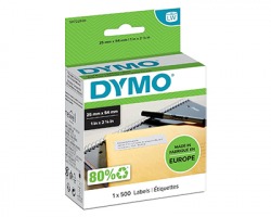 Dymo S0722520 - 500 Etichette per labelwriter 25mm x 54mm BK/WH 1pz