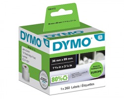 Dymo 1983172 - 260 Etichette per labelwriter 36mm x 89mm BK/WH 1pz