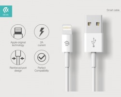 Devia Smart cable USB - Lightning da 1.2 mt, - Colore bianco