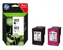 HP X4D37AE Multipack inkjet nero+colore originale (302)