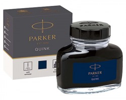 Parker 1950378 Flacone inchiostro nero, blu quink - 1pz