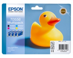 Epson T0556 Multipack inkjet nero + 3 colori originale (C13T05564020)