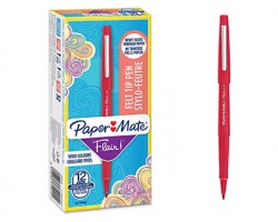 Papermate S0190993 788661,Flair/Nylon-penna con punta in fibra,1.1mm, rosso