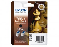 Epson T0511 Multipack inkjet nero 1x2 originale (C13T05114220)