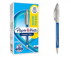 Papermate S0767610 Flexgrip elite-penna a sfera a scatto con punta larga 1.4mm, blu