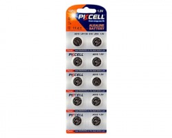 PKcell Pile a bottone alcaline AG10 1.5V blister da 10 pz