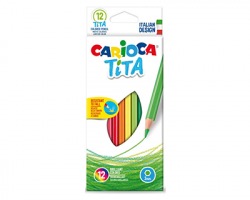 Carioca 42793 TITA - 12 Pastelli colorati - colori assortiti - 1conf.