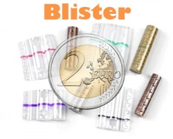 Blister 8007TRBC portamonete da €2.00 capacità 25 monete - 100pz