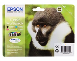 Epson T0895 Multipack inkjet nero + 3 colori originale (C13T08954010)