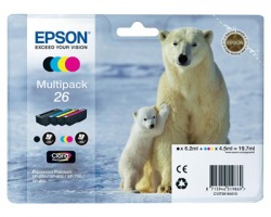 Epson 26 Multipack inkjet nero + 3 colori originale (C13T26164010)