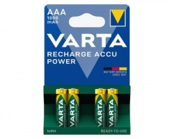 Varta RECHARGE ACCU POWER Batterie AAA (MINISTILO) 4 pezzi 1.000 mAh