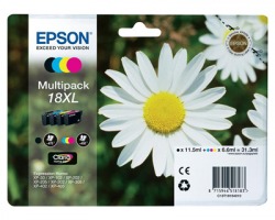 Epson 18XL Multipack inkjet nero + 3 colori originale alta capacità (C13T18164010)