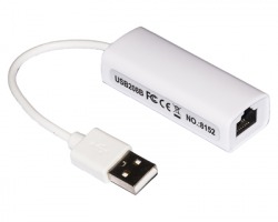 Adattatore USB/ RJ45 PER RETE 10/ 100 usb 2.0 - Colore bianco