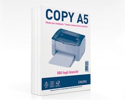 Favini A620505 Copy A5 - Carta bianca f.to A5 80 g 500ff - 1pz