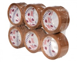 Nastro adesivo imballo avana 50mm x 66m - confezione 6pz