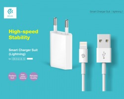 Devia Smart charger suit iOS 8/ 9/ 10 Colore bianco - 1mt