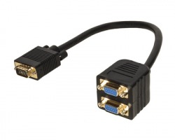 Adattatore VGA maschio - 2x VGA femmina