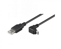 Cavo Micro USB 2.0 connettore 90°, 1.8mt