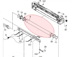 Toshiba 6LE19935000 Upper fuser roller compatibile