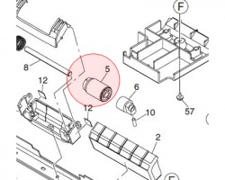 Toshiba 6LH46302000 Rullo separazione originale