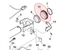 Sharp NGERH0540FCZ3 Ingranaggio rullo fusore superiore 45T compatibile