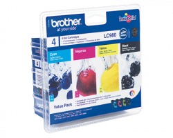 Brother LC980VALB Multipack inkjet nero + 3 colori originale