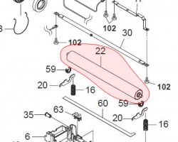 Kyocera 2F925270 Rullo fusore inferiore compatibile (2J025120)