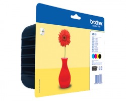 Brother LC121VALBP Multipack inkjet nero + 3 colori originale