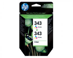 HP CB332EE Pack x2 inkjet tricomia originale (343)