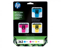 HP CB333EE Pack x1 inkjet ciano magenta giallo originale (363)