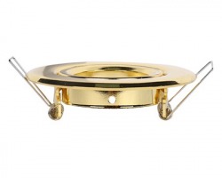 Base per faretti GU10-MR16 in alluminio, orientabile, diametro 90mm, colore oro