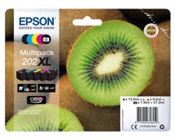 Epson 202XL Multipack XL inkjet nero + 4 colori originale da 47,2 ml (C13T02G74010)