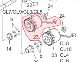 Konica Minolta 56AA82012 Paper feed drive clutch originale