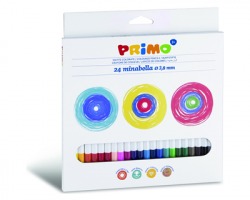 Primo 523MINAB24 Minabella 24 pastelli colorati esagonali laccati, Ø 3.8 mm