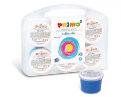 Primo 221TD100SP Tempera a dita in vasetto 100g con valigetta - 6pz