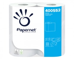 Papernet 400552 Bobina asciugatutto pura cellulosa a 2 veli, 58mt - confezione 2pz