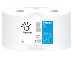 Papernet 401683 Bobina asciugatutto pura cellulosa a 2 veli, 137mt - confezione 2pz