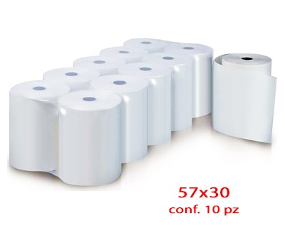 Roto 5730C Rotolo carta termica evoroll per pos, 57mm x 30mt